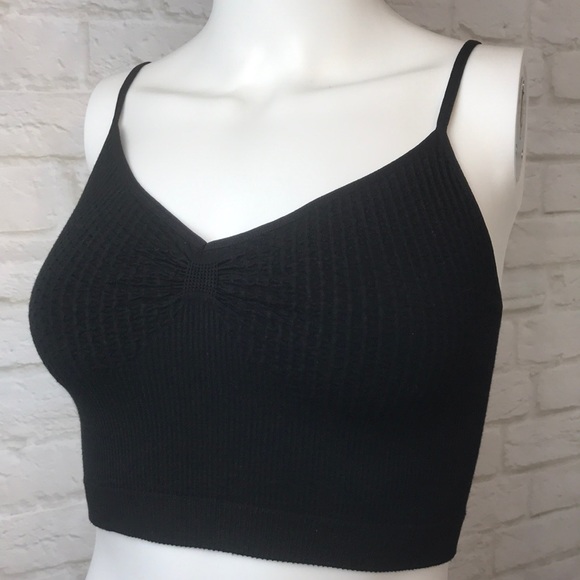 Anthropologie Other - 🆕 ANTHROPOLOGIE Black Ribbed Bralette M/L